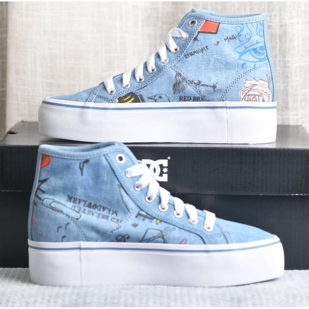 New! Size: 5.5 Women | Dolce & Gabbana Manual Hi Platform | Denim Color - Picture 9 of 15